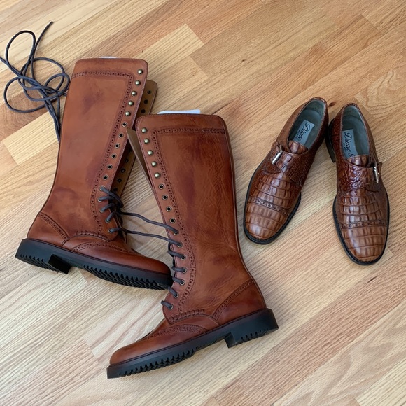 Croco 🐊 Leather Monk Strap Loafers - Picture 14 of 14